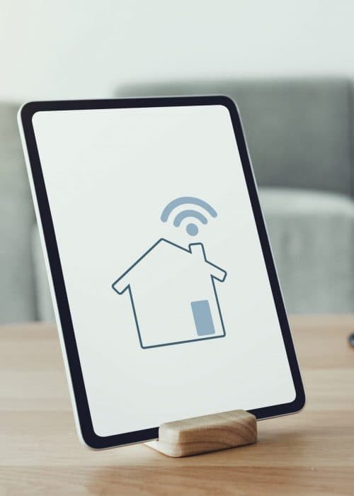 Smart Home Steuerung auf einem Tablet